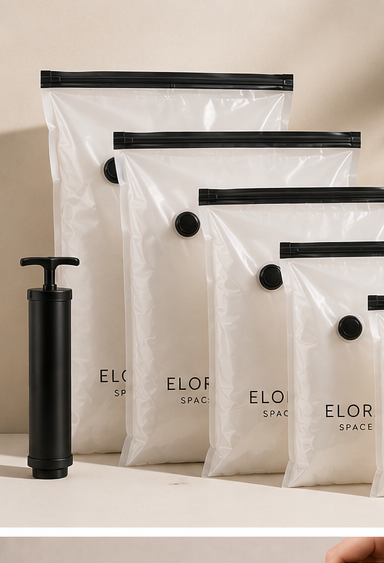 20 sacs de rangement sous vide avec pompe - Gain de place